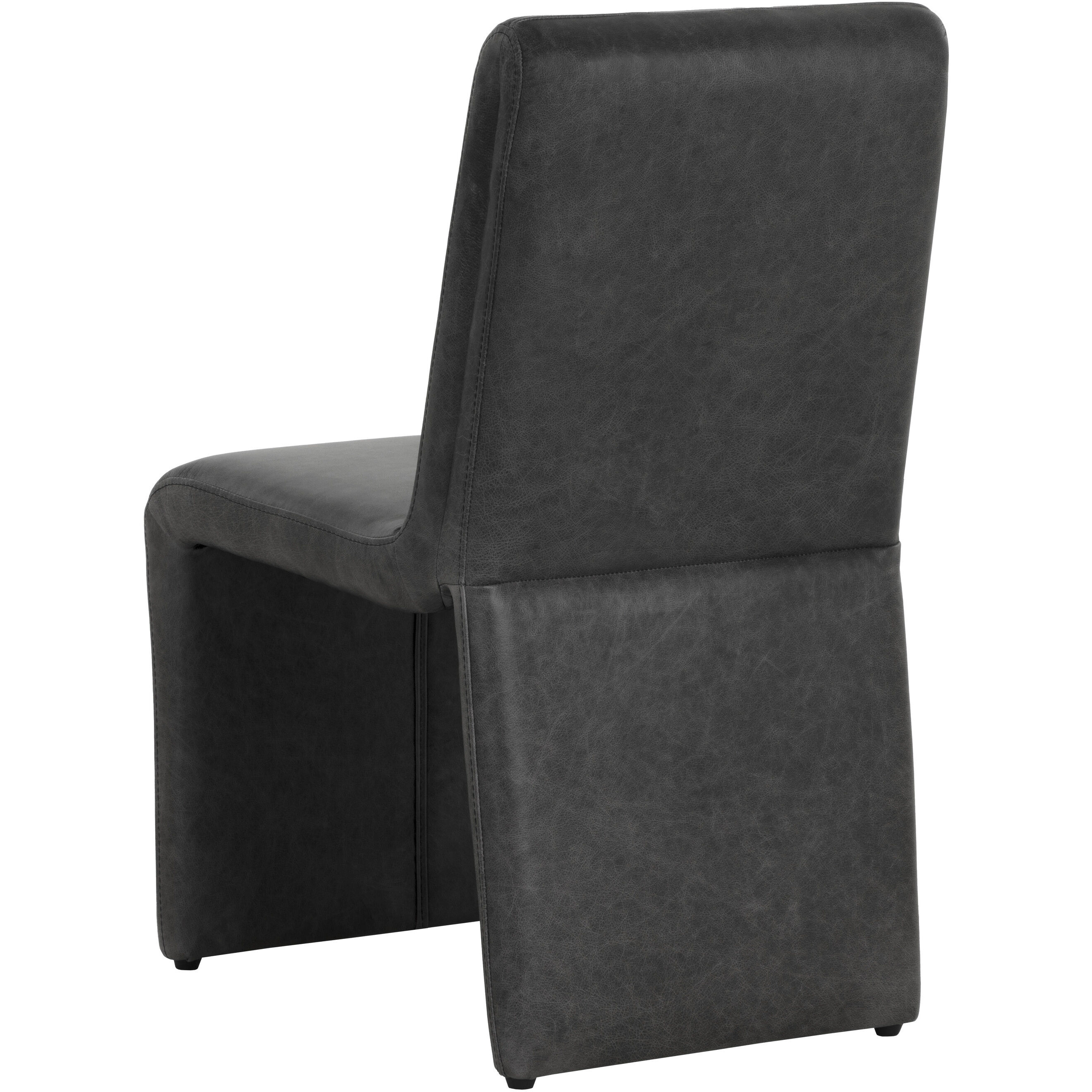 Cascata Marseille Black Leather Dining Chair